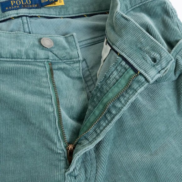 Polo Ralph Lauren Pants Corduroy Varick 32x34 Slim Straight Mint Green - Picture 8 of 14
